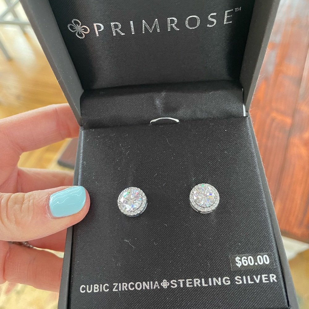 Cubic zirconia 3 ct studs by primrose